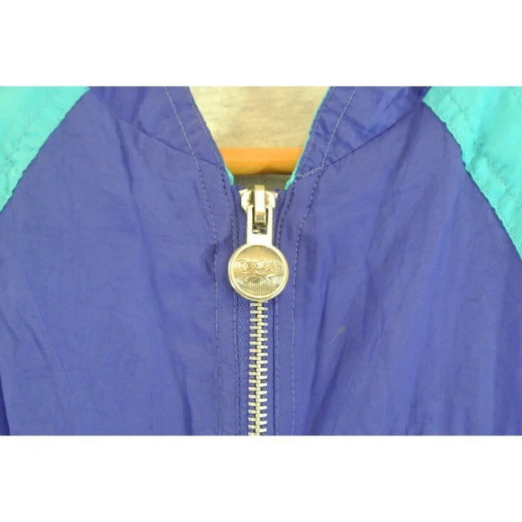 Reebok Athletic Jacket Blue Teal Mens Small Track Street Wear  Zip Up Vtg 90s - Picture 3 of 8